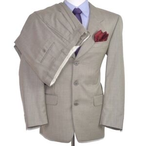 Vtg Yves Saint laurent Suit Mens Jacket Size 38-L Pant 33x30 .